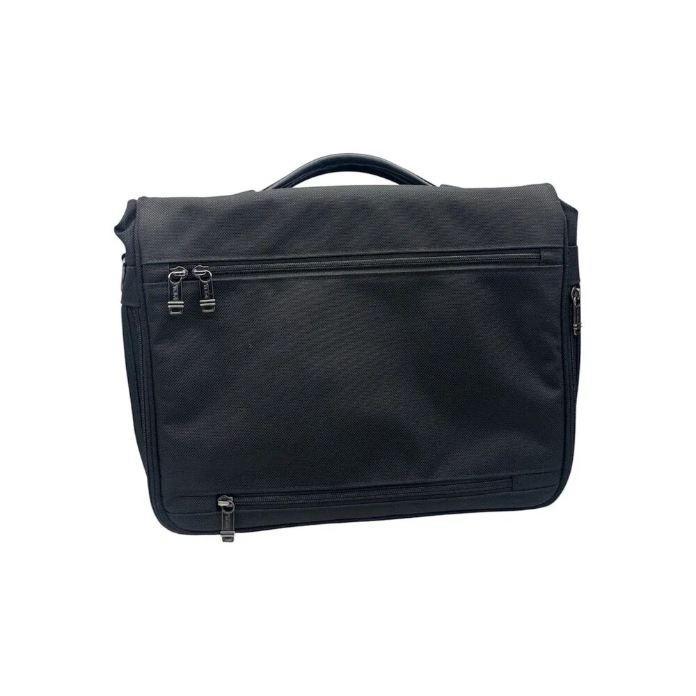 Tumi FXT Ballistic Nylon Laptop Briefcase Pushlock Black Business Bag No Strap